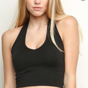 Brandy Melville black crop top